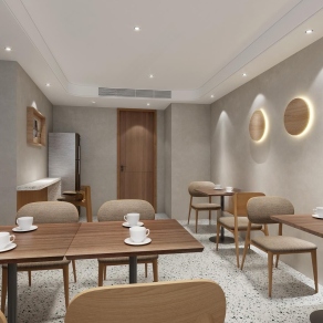 侘寂茶餐厅3D模型下载